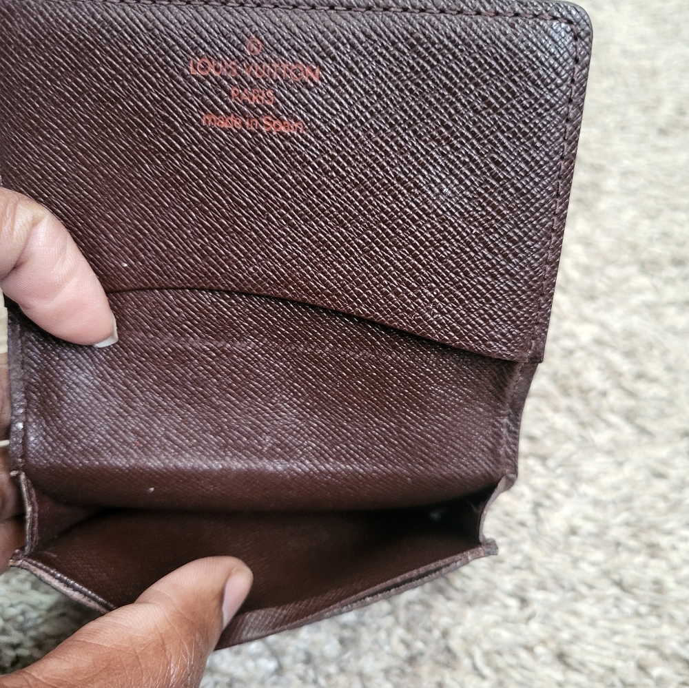 Auth Pre-loved Louis Vuitton Damier Ebene Enveloppe Cartes De Visite Card Case - Picture 7 of 11